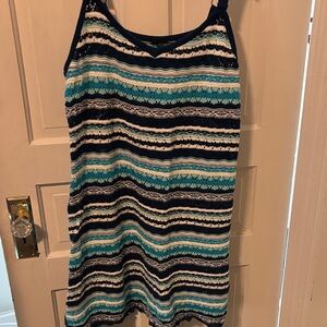 Striped Blue and White Women's Swimsuit Cover Up